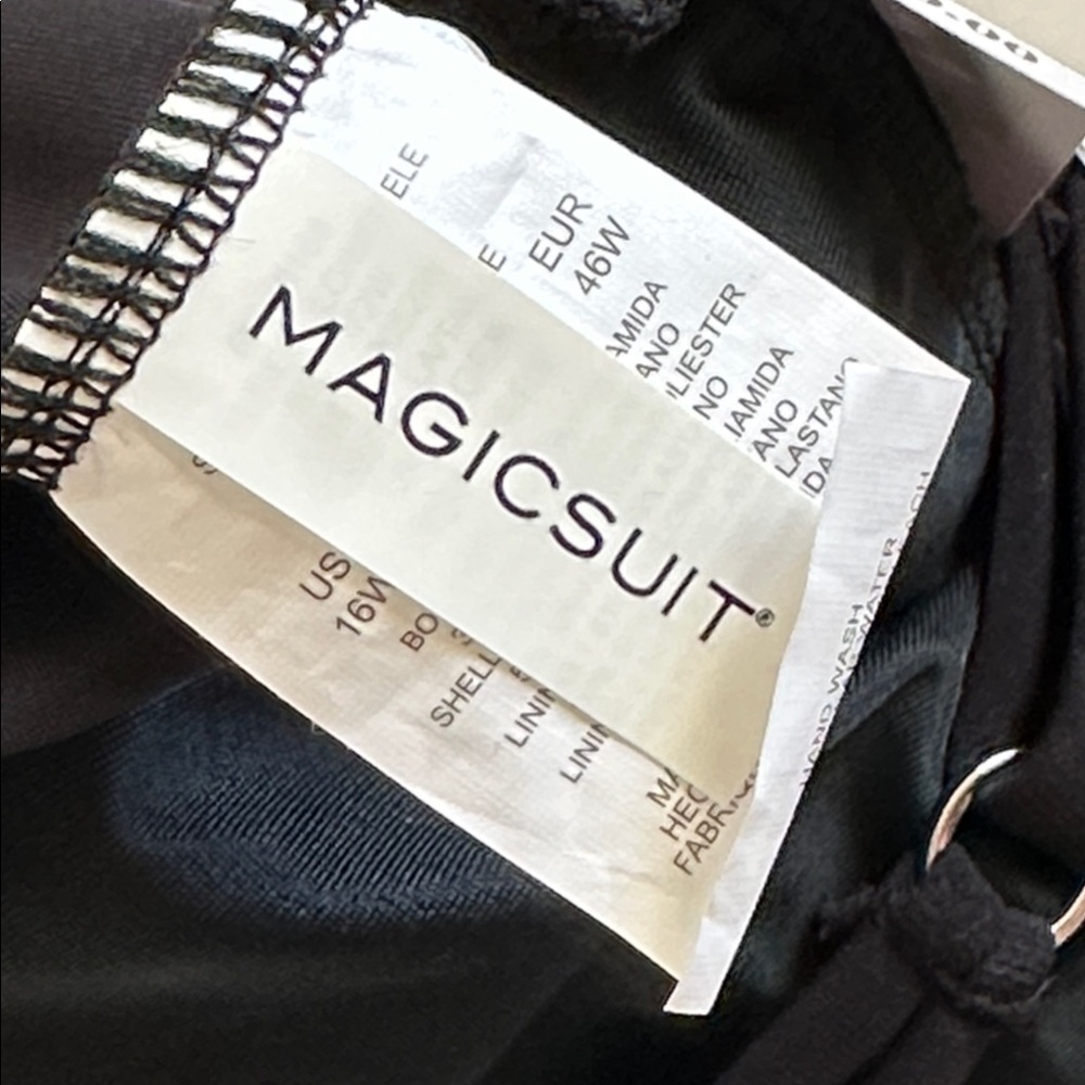 NWT!! Magicsuit Susan One Piece Swimsuit in Black, size 16W, - Picture 8 of 16